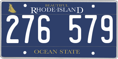RI license plate 276579