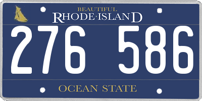 RI license plate 276586