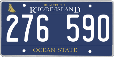 RI license plate 276590