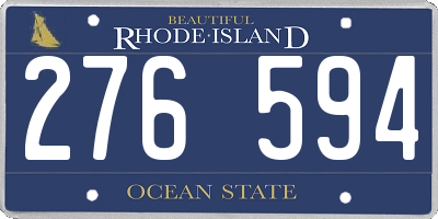 RI license plate 276594