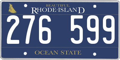 RI license plate 276599