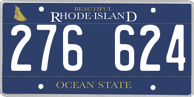 RI license plate 276624