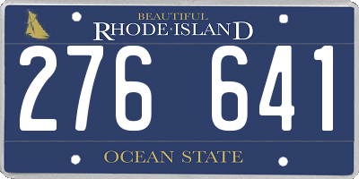 RI license plate 276641