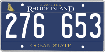 RI license plate 276653