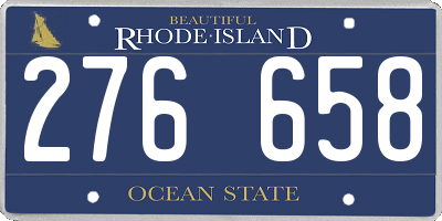 RI license plate 276658