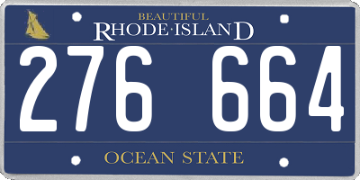 RI license plate 276664