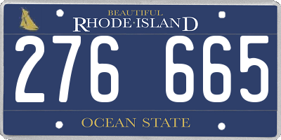 RI license plate 276665