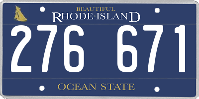 RI license plate 276671
