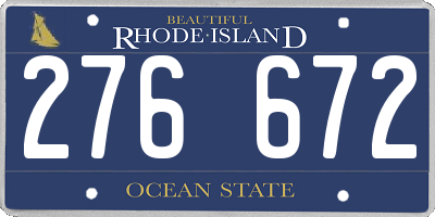 RI license plate 276672