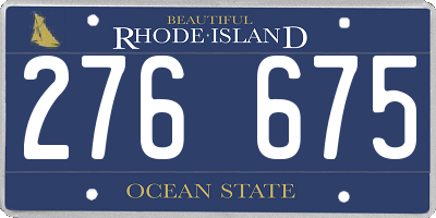 RI license plate 276675