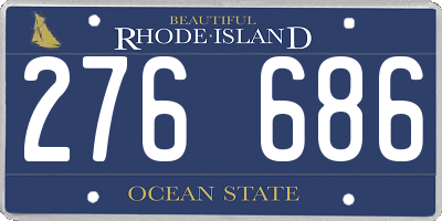 RI license plate 276686
