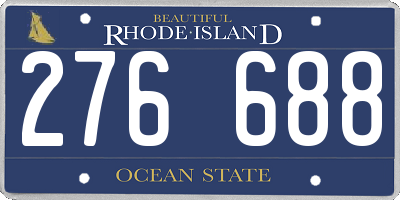 RI license plate 276688