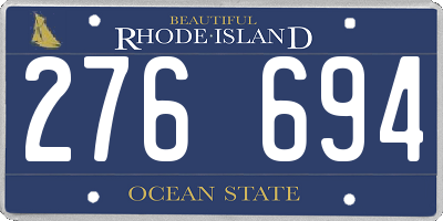 RI license plate 276694