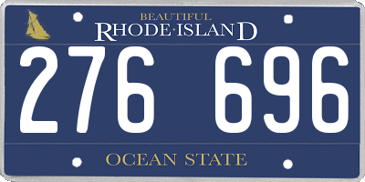 RI license plate 276696