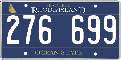 RI license plate 276699