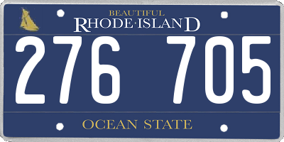 RI license plate 276705
