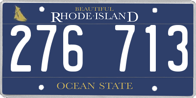 RI license plate 276713