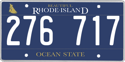RI license plate 276717