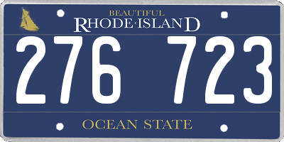RI license plate 276723