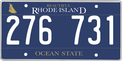 RI license plate 276731