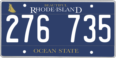 RI license plate 276735