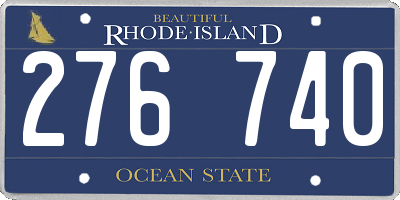 RI license plate 276740