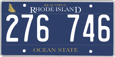 RI license plate 276746