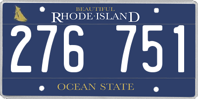 RI license plate 276751