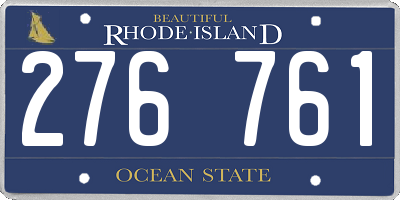 RI license plate 276761