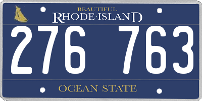 RI license plate 276763