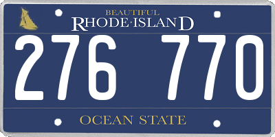 RI license plate 276770