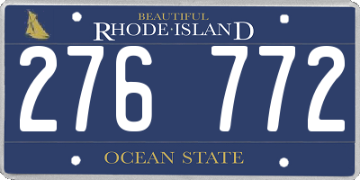 RI license plate 276772