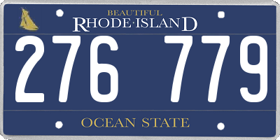 RI license plate 276779