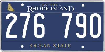 RI license plate 276790