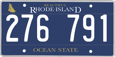 RI license plate 276791