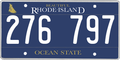RI license plate 276797