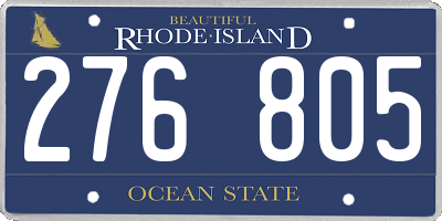 RI license plate 276805
