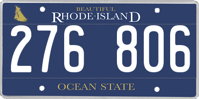 RI license plate 276806