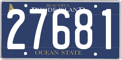 RI license plate 27681