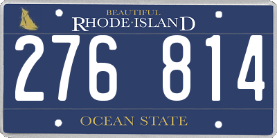 RI license plate 276814