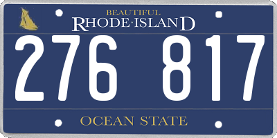 RI license plate 276817