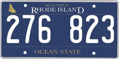 RI license plate 276823