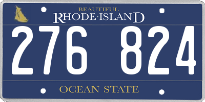 RI license plate 276824