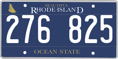 RI license plate 276825