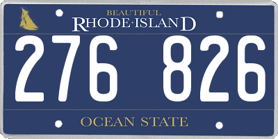 RI license plate 276826
