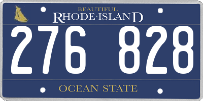 RI license plate 276828