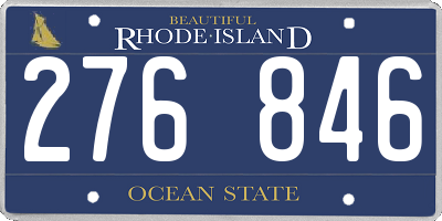 RI license plate 276846