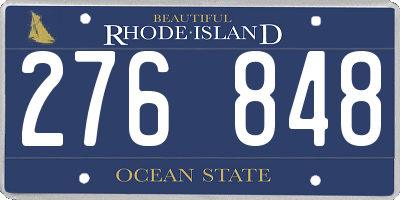 RI license plate 276848