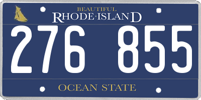 RI license plate 276855