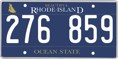 RI license plate 276859